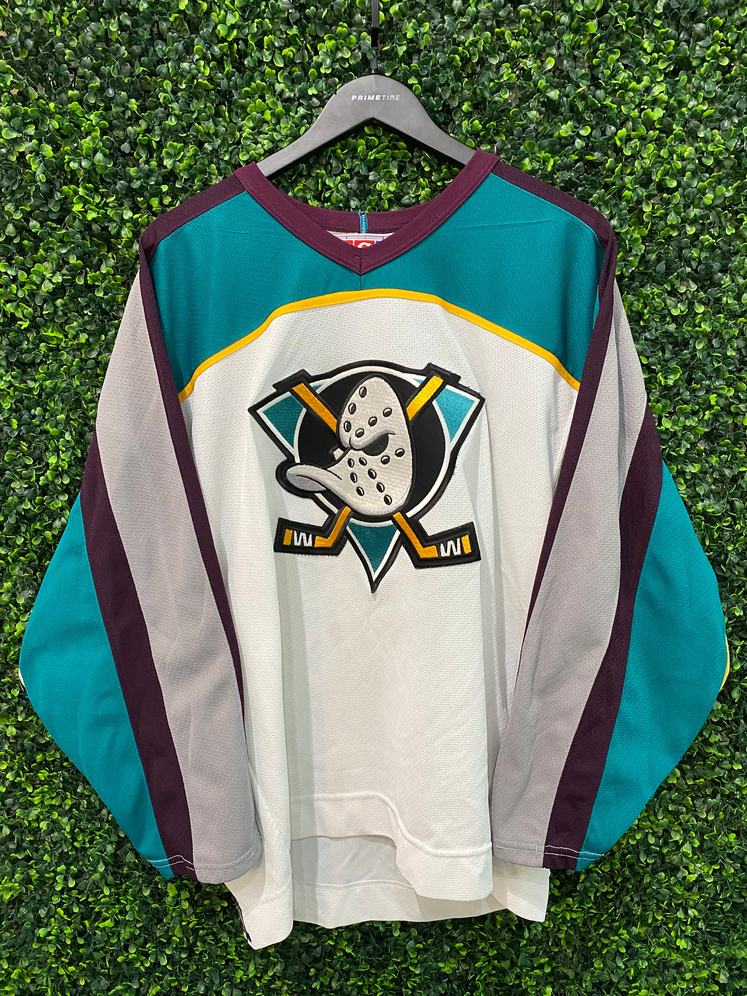 Anaheim Ducks Vintage CCM NHL Retro Jersey Teal NEW