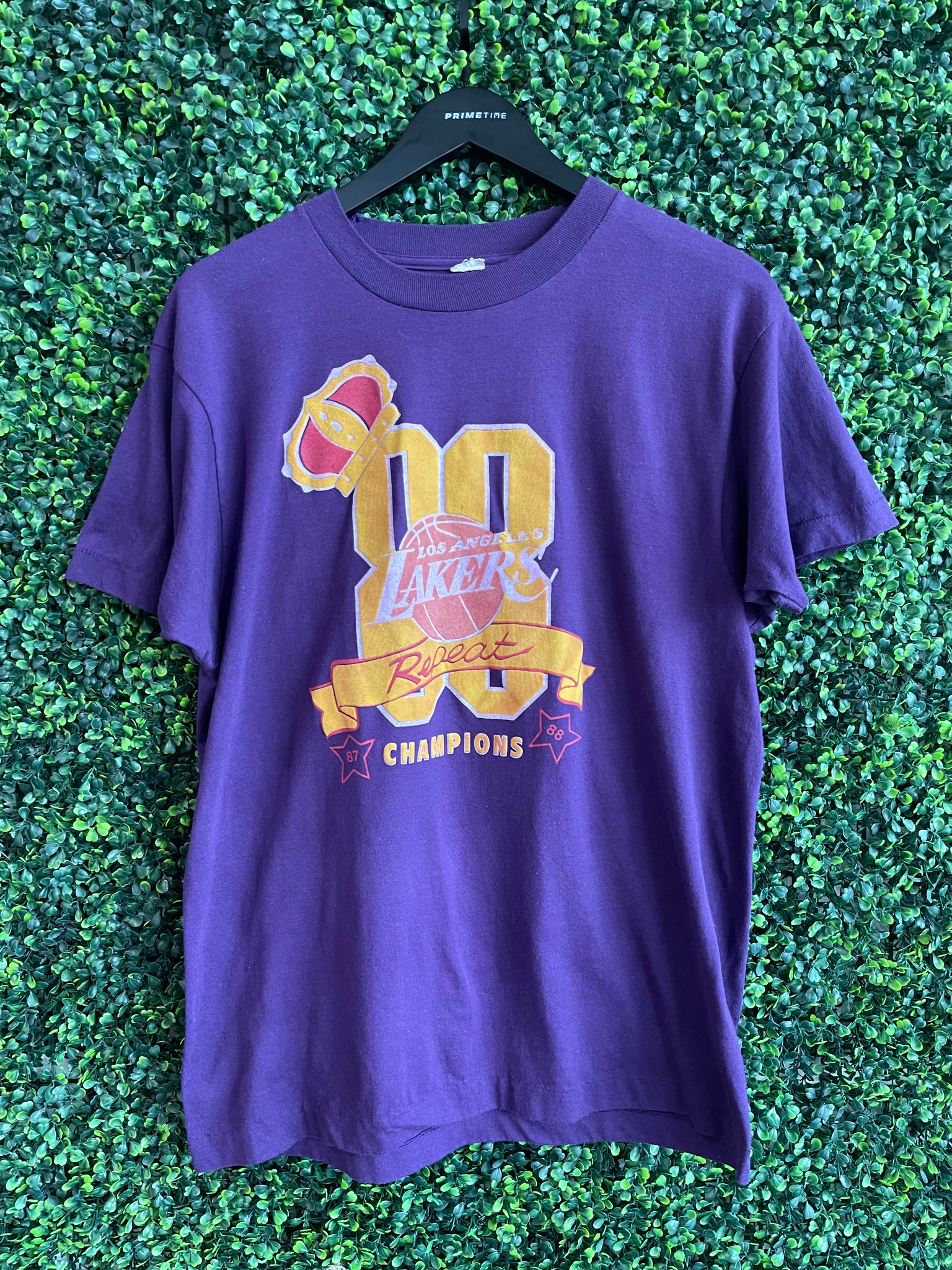 Vintage, Shirts, Vintage Lakers 87 88 Back To Back Championship Single  Stitch Tee Shirt