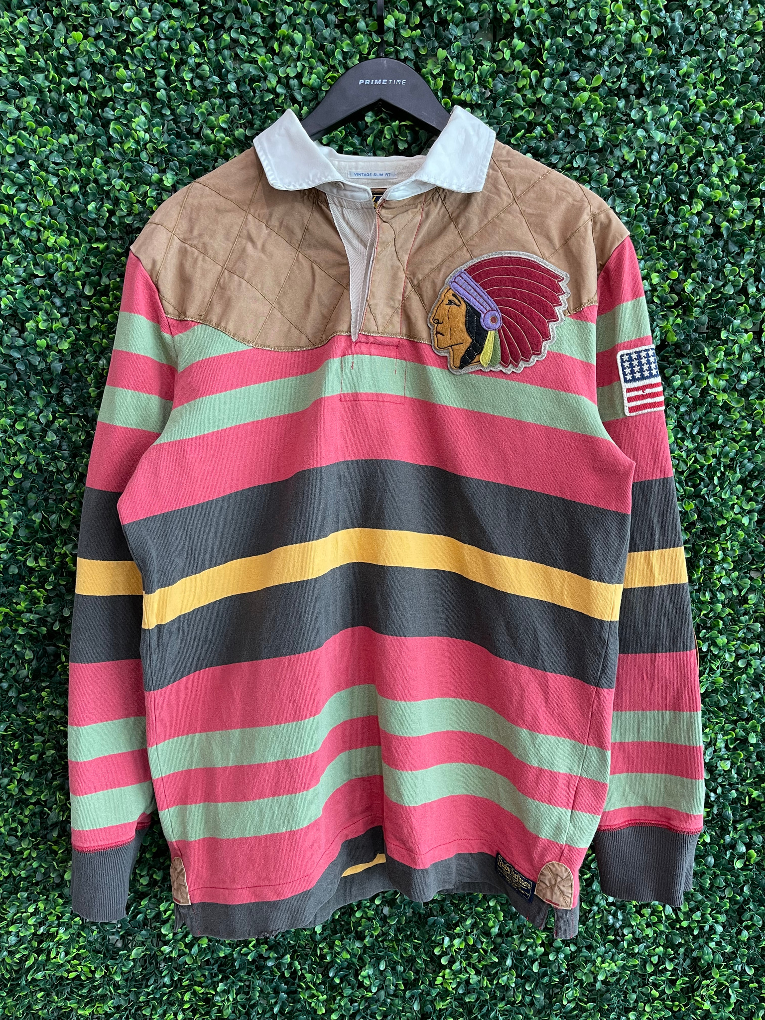 NEW得価Polo Ralph Lauren indian chief head sweater インディアン ヘッド セーター stadium p wing cap sport rlx rrl country 1992 1993 セーター