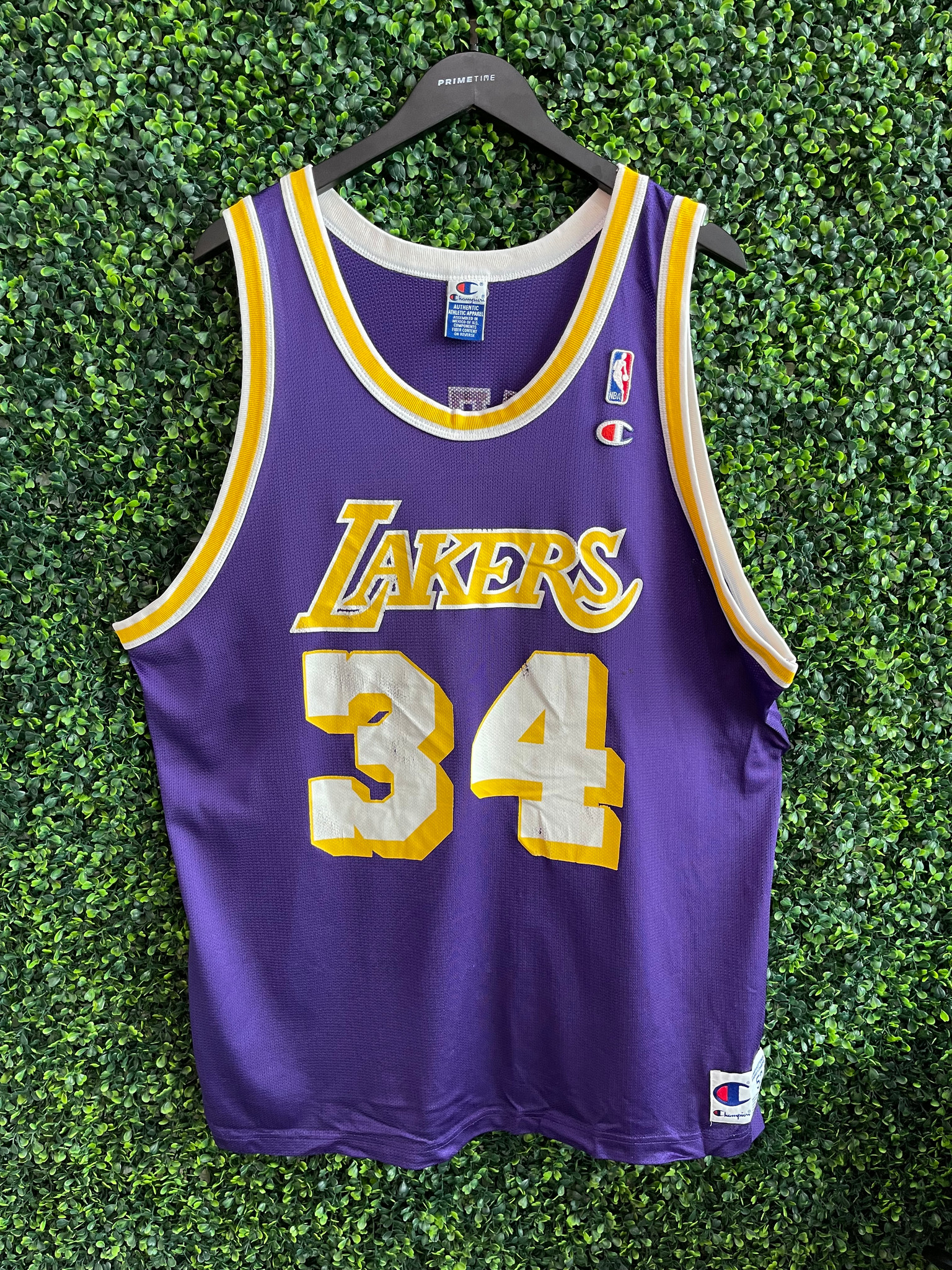 Vintage NBA Shaquille O'neal Purple Champion Lakers Jersey Number