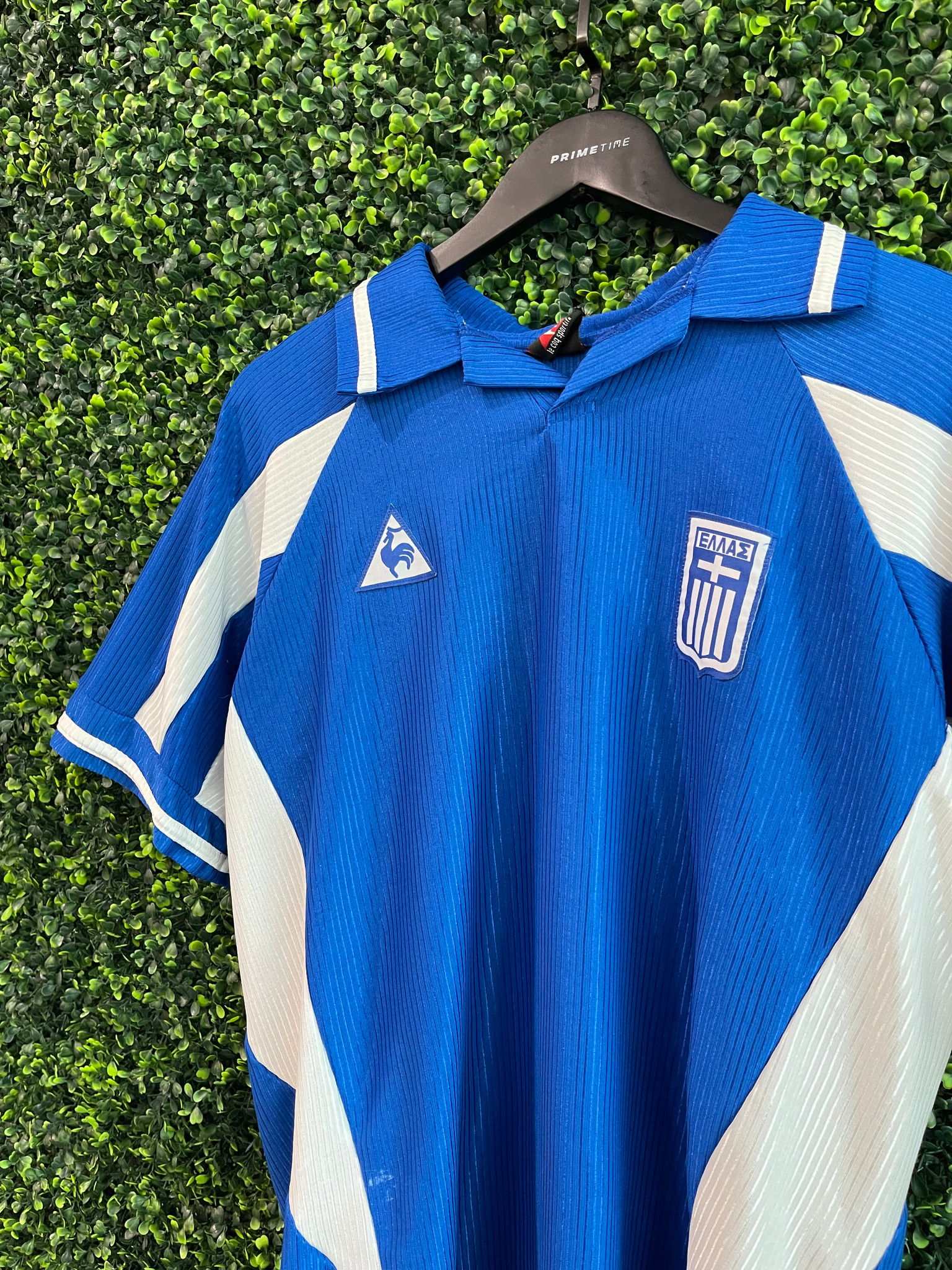 VINTAGE DEMIS NIKOLAIDIS LE COQ SPORTIF GREECE SOCCER JERSEY