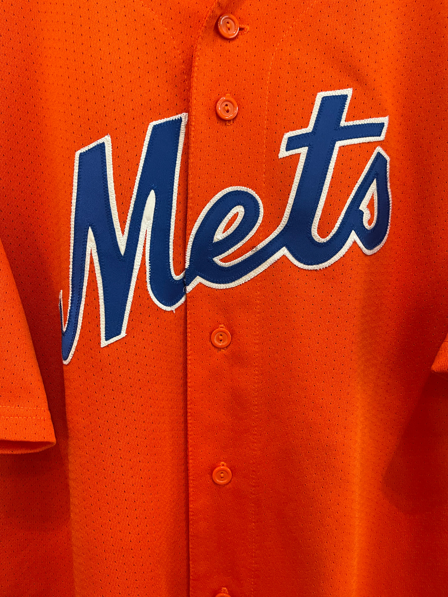 Vintage - Men - Majestic New York Mets Jersey - White/Blue/Orange