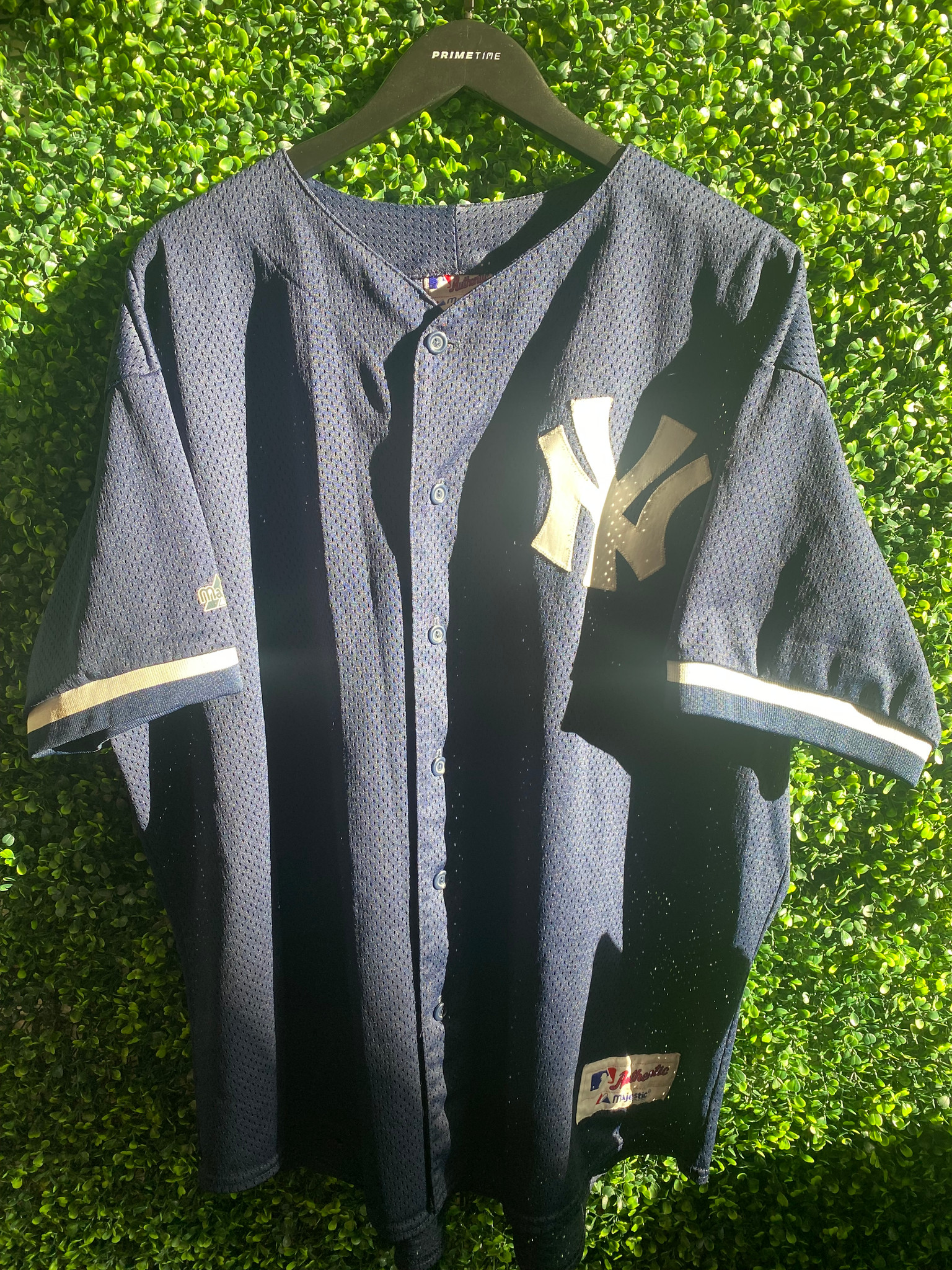 VINTAGE NY YANKEES MAJESTIC BATTING PRACTICE NAVY JERSEY - Primetime