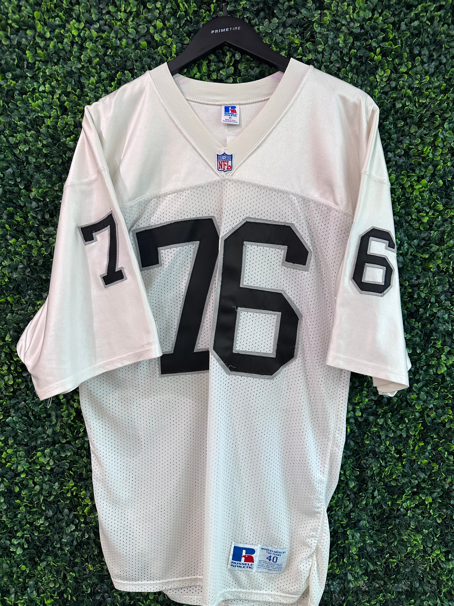 VINTAGE AUTHENTIC OAKLAND RAIDERS RUSSELL ATHLETIC #76 JERSEY