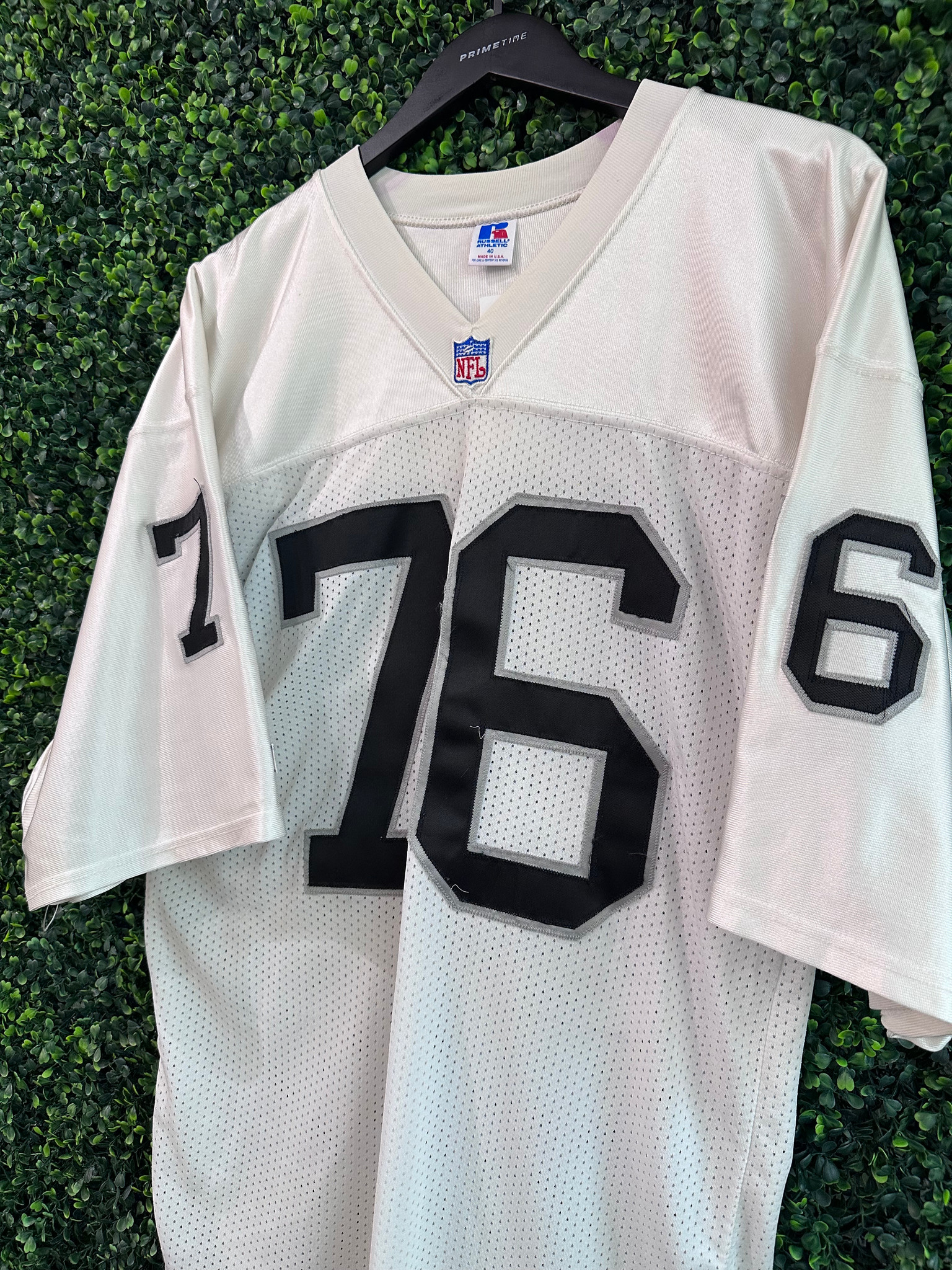 VINTAGE AUTHENTIC OAKLAND RAIDERS RUSSELL ATHLETIC #76 JERSEY