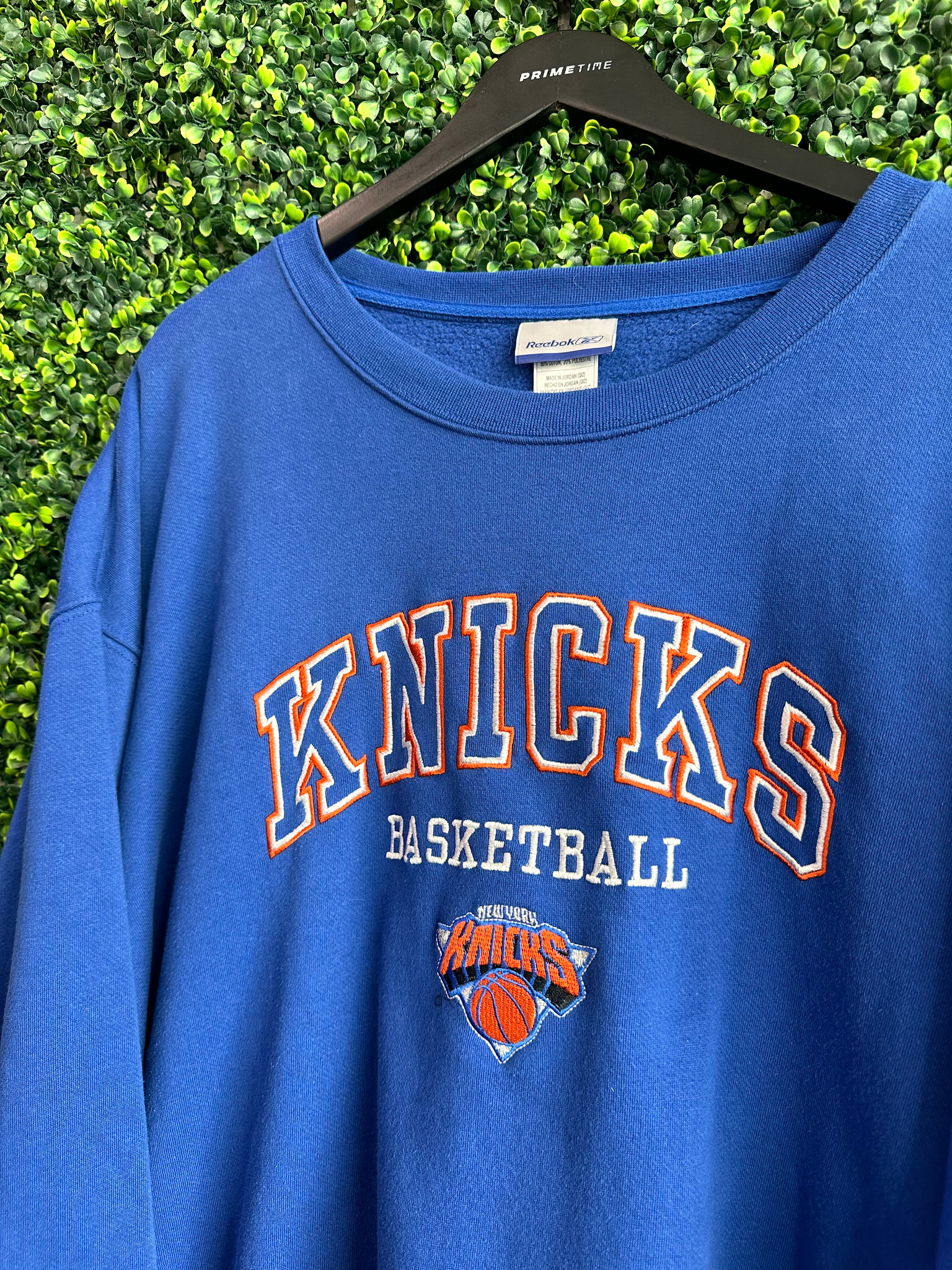 VINTAGE NEW YORK KNICKS BLUE LEE SPORT EMBROIDERED CREWNECK - Primetime