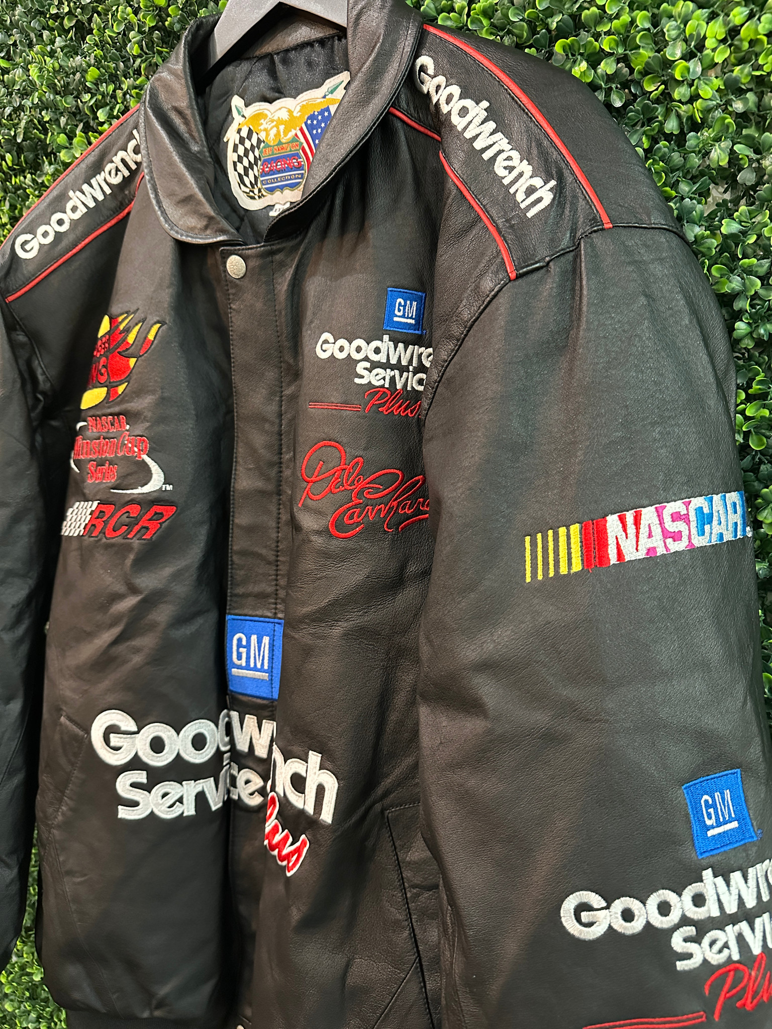 VINTAGE JEFF HAMILTON LEATHER NASCAR RACING JACKET - Primetime