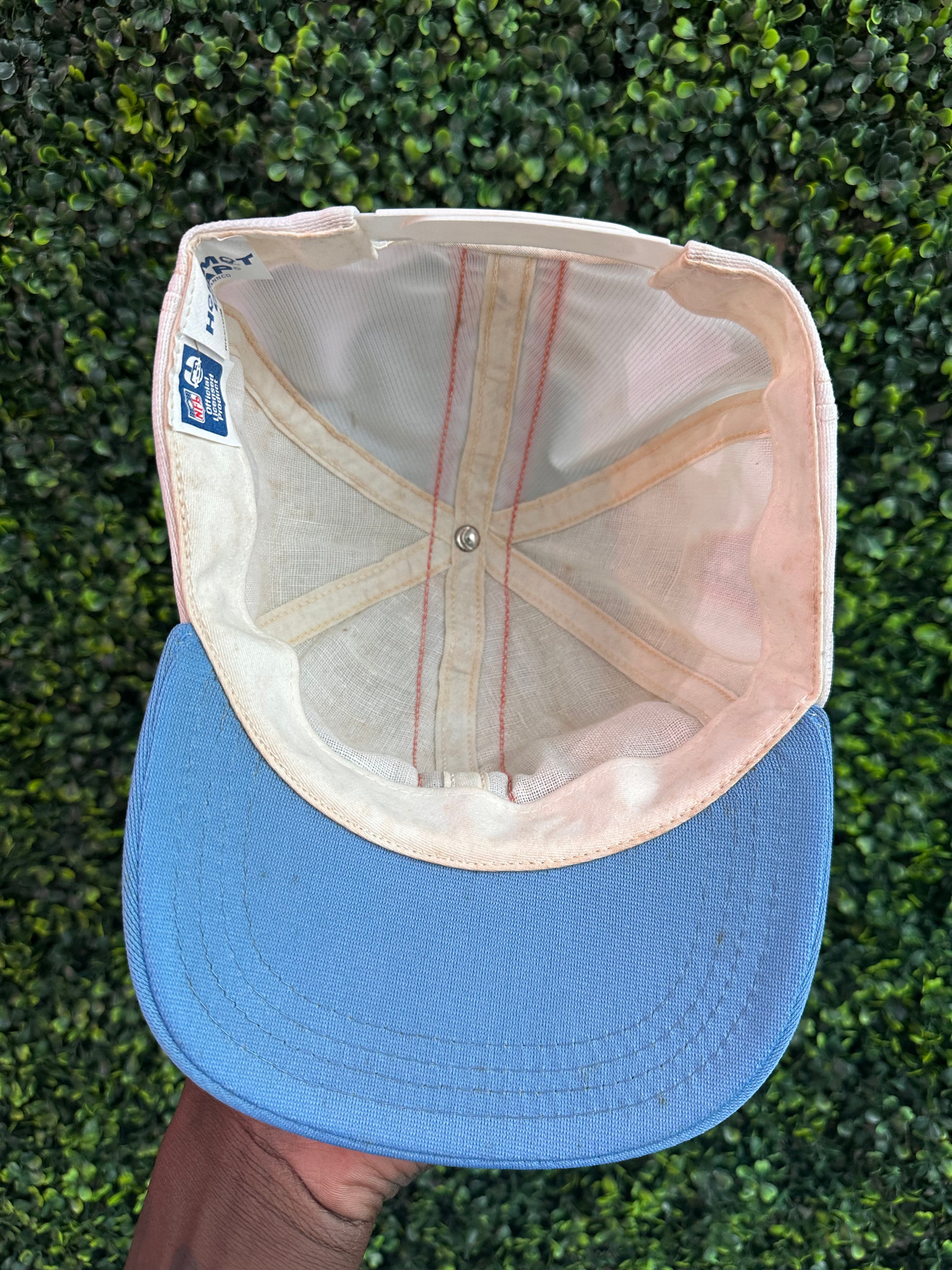 VINTAGE HOUSTON OILERS NFL HELMET CAP SNAPBACK - Primetime display picture 1