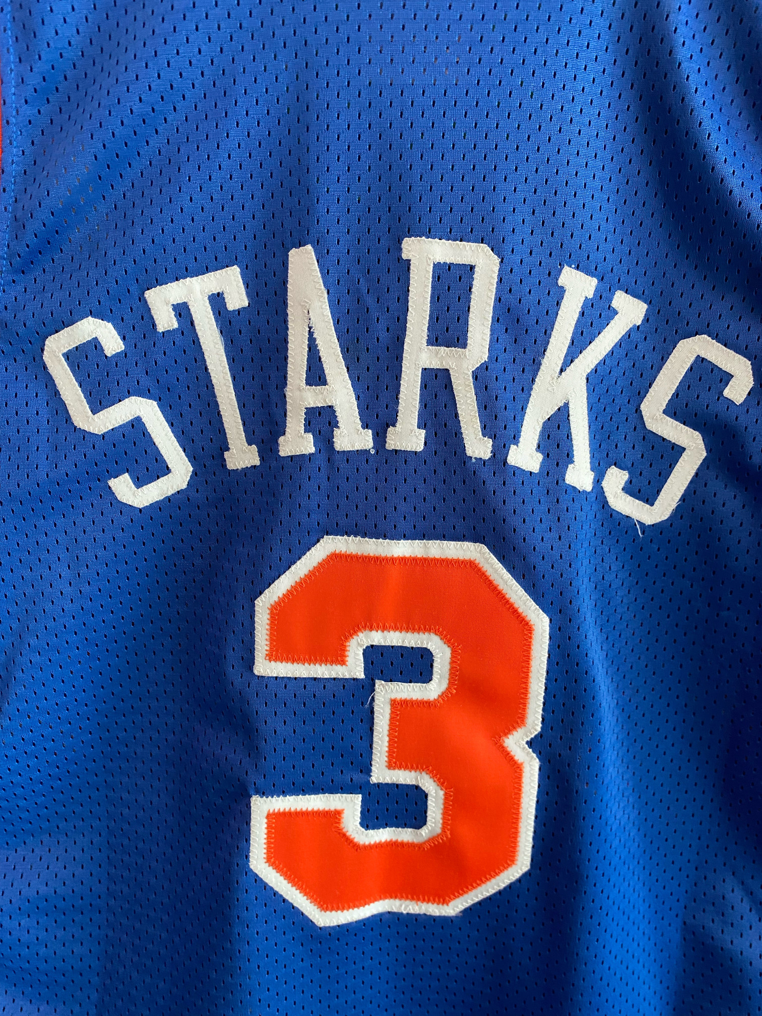 John Starks Signed New York Knicks Blue Jersey (JSA COA) 1994 NBA All –