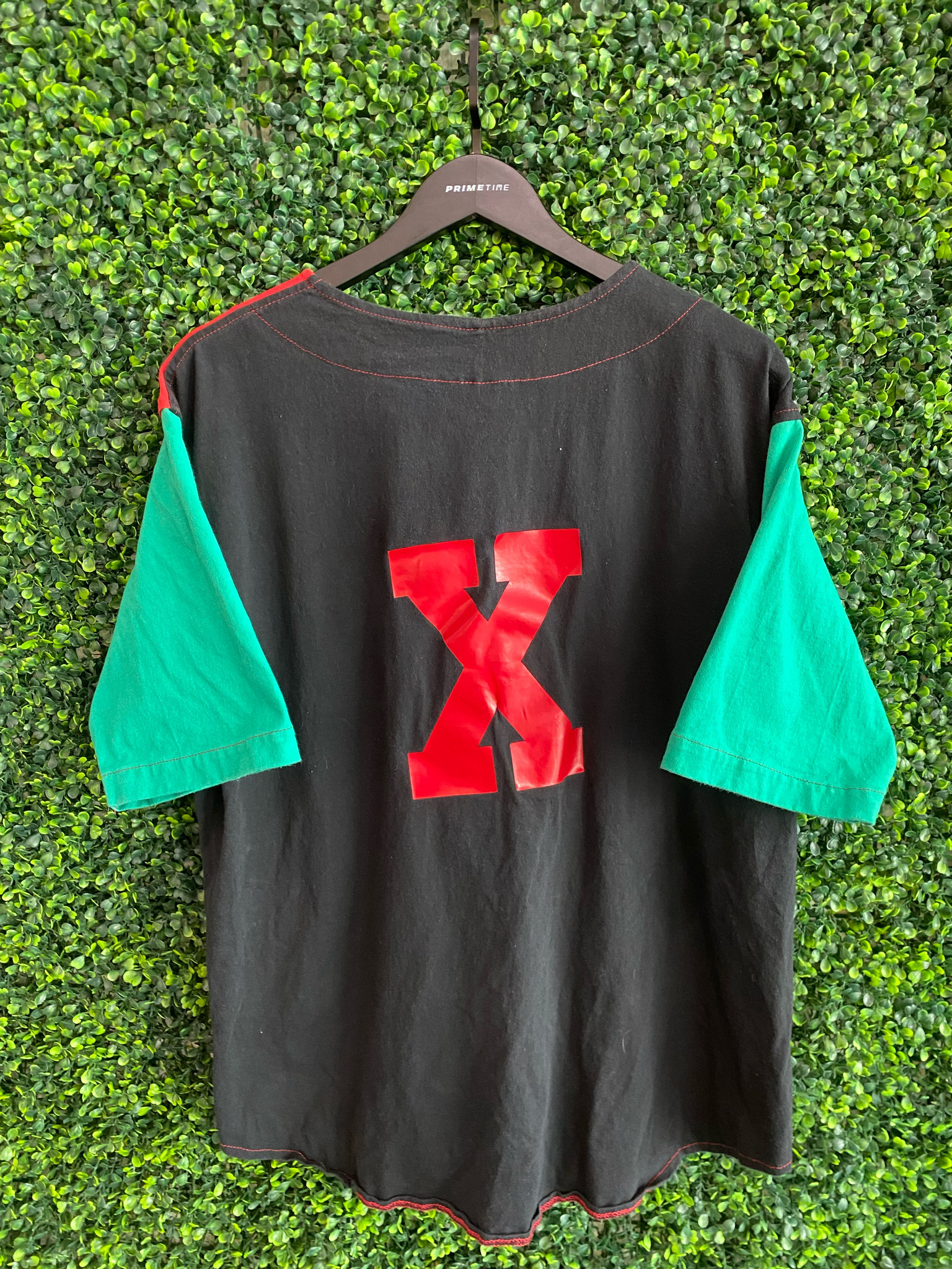 Malcolm x Black and Red Baseball Jersey 2XL