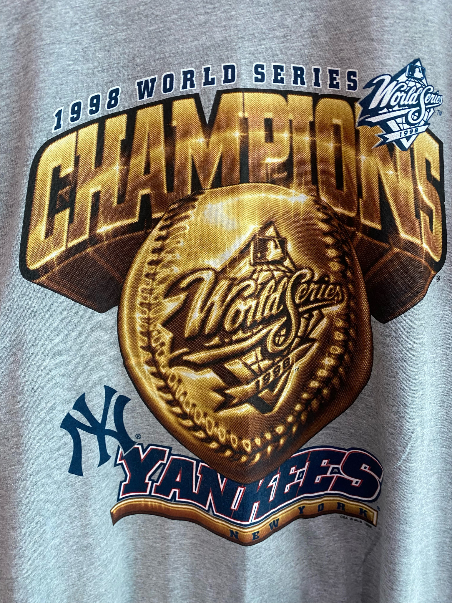 New York Yankees Homage 1998 World Series Champions Tri-Blend T-Shirt - Navy