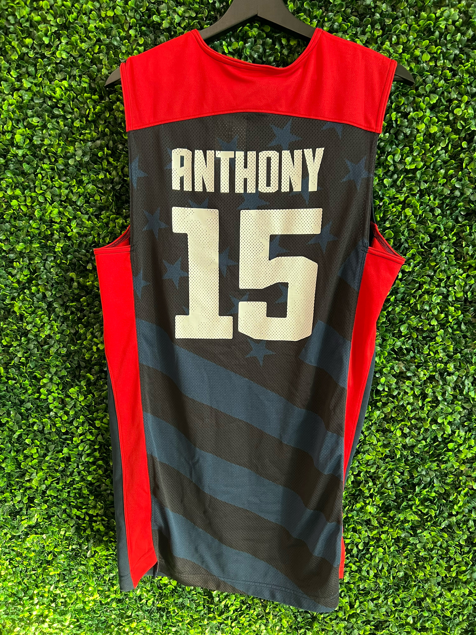 2004 Olympic Team USA Carmelo Anthony #8 2XL Authentic Red NBA Basketball  Jersey