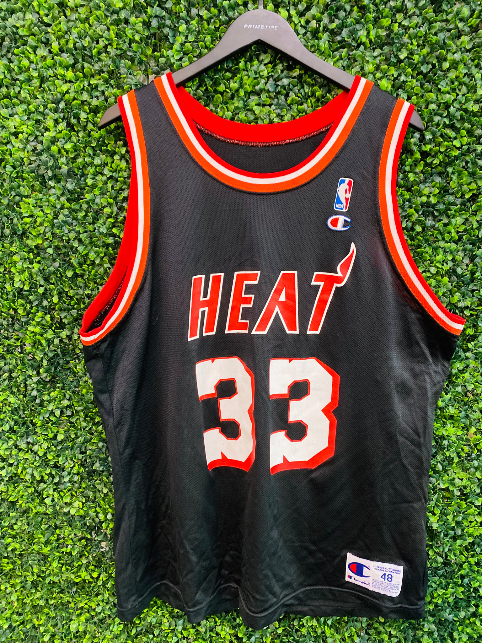 VINTAGE ALONZO MOURNING MIAMI HEAT CHAMPION JERSEY - Primetime