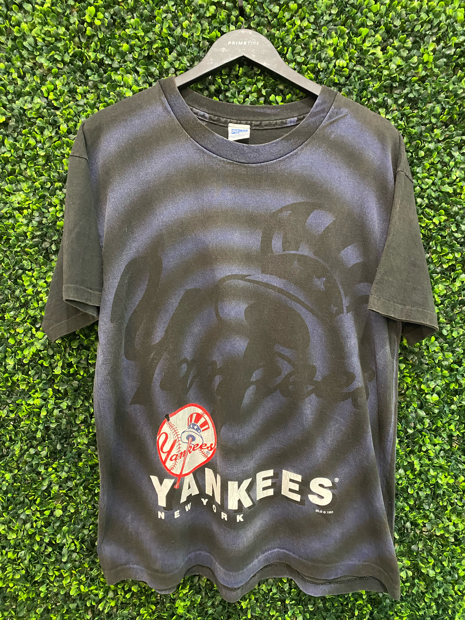 VINTAGE NY YANKEES SALEM SPORTSWEAR ALL OVER GRAPHIC TEE - Primetime