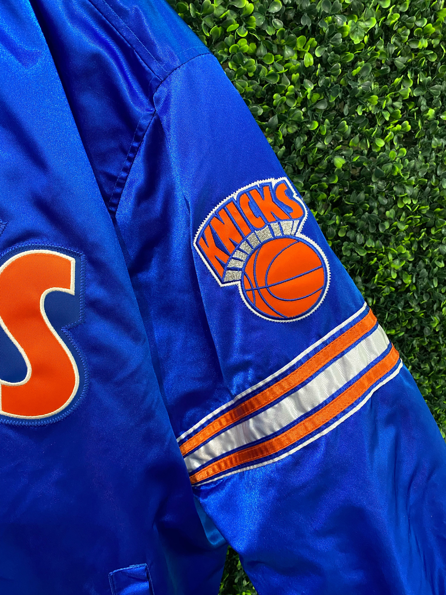 Starter Satin Renegade New York Knicks White and Blue Jacket - Jackets  Expert