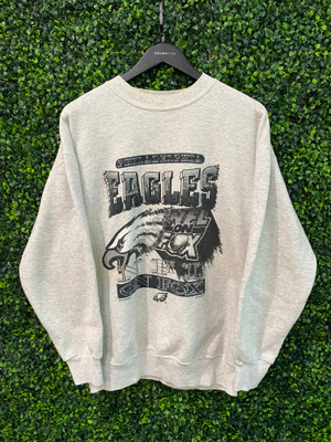 Vintage 90s Green Logo 7 Philadelphia Eagles Sweatshirt - Large Women's  Cotton– Domno Vintage