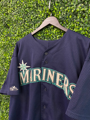 Seattle Mariners Authentic Majestic Throwback Jersey RARE Style - Size Sz 52