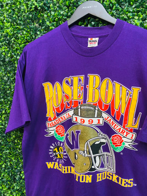 VINTAGE WASHINGTON HUSKIES 1991 ROSE BOWL TEE