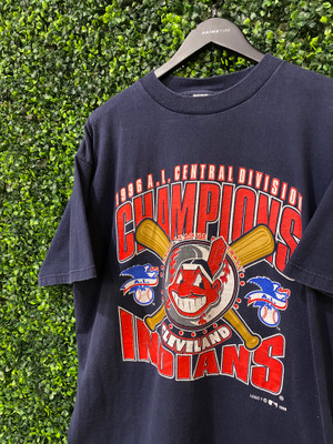 Vintage 1995 Cleveland Indians American League Champion Shirt