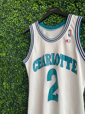 VINTAGE ALONZO MOURNING CHARLOTTE HORNETS CHAMPION JERSEY - Primetime