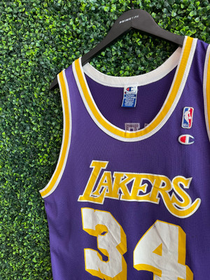 VINTAGE SHAQUILLE O'NEAL LAKERS CHAMPION JERSEY