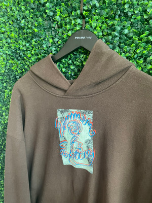 ACNE STUDIOS BROWN ART HOODIE