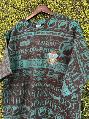 VINTAGE MIAMI DOLPHINS SALEM SPORTSWEAR AOP TEE