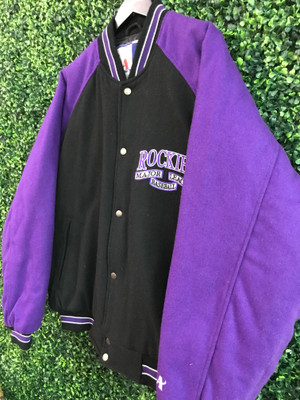 VINTAGE COLORADO ROCKIES LOGO ATHLETIC VARSITY JACKET