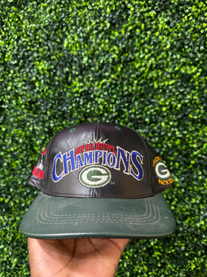 VTG GREEN BAY PACKERS SUPER BOWLCHAMPIONS LEATHER SNAPBACK