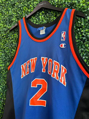 VINTAGE LARRY JOHNSON NY KNICKS CHAMPION JERSEY