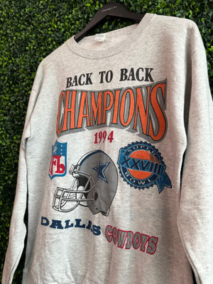 VINTAGE DALLAS COWBOYS 1994 BACK 2 BACK CHAMPS CREWNECK