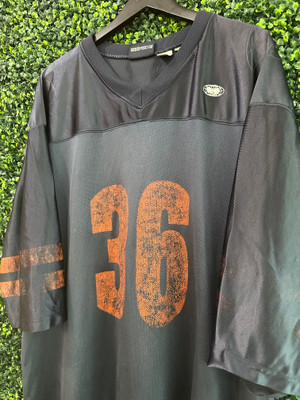 VINTAGE WU WEAR DISTRESSED FOOTBALL JERSEY