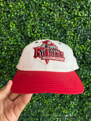 VINTAGE RUTGERS DELONG WHT/RED SNAPBACK