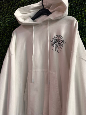 OFF-WHITE HOODIE WHTE (SZ XL)