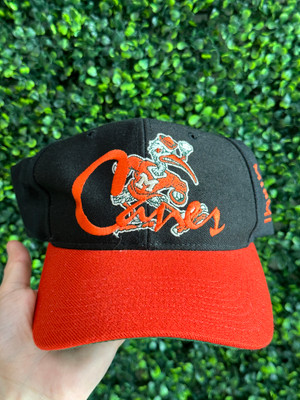 VINTAGE MIAMI HURRICANES THE GAME BLK/ORANGE SNAPBACK
