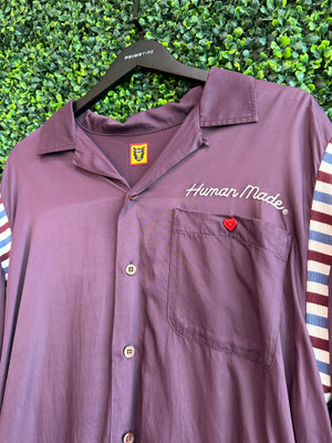 HUMAN MADE BOWLING SHIRT PURPLE (SZ XL)