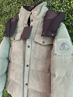 MOOSE KNUCKLES CORDUROY SOURIS 2 DOWN JACKET (L)