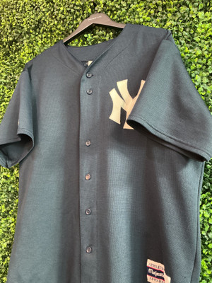 VINTAGE NY YANKEES MAJESTIC NAVY AWAY JERSEY
