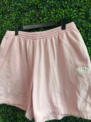 BALENCIAGA PARIS PINK SWEATSHORT (SZ XL)