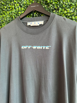OFF WHITE SEASONAL BLUE LOGO TEE