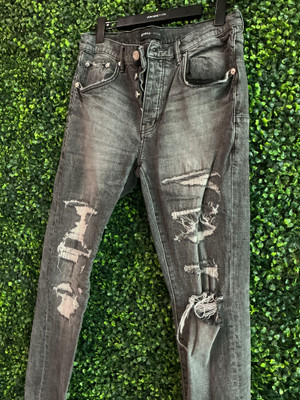 PURPLE BRAND VINTAGE DISTRESSED P001 JEANS (32)