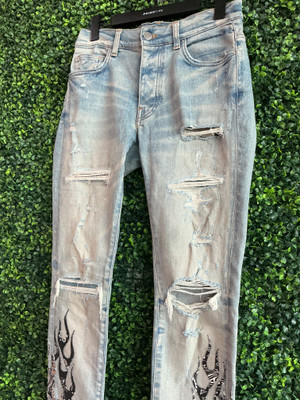 AMIRI BANDANA FLAME BLUE JEANS (SZ 29)