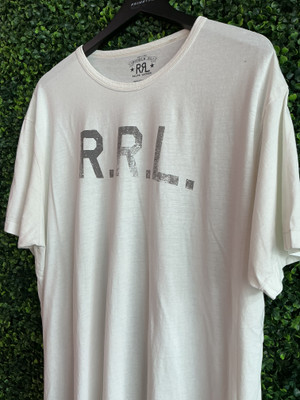 RRL WHITE LOGO TEE