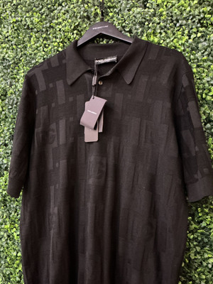 DOLCE & GABBANA BLACK SHORT SLEEVE POLO (SZ 2XL)