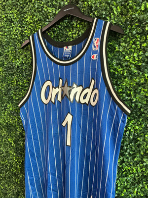 PENNY HARDAWAY ORLANDO MAGIC PINTRIPE CHAMPION JERSEY