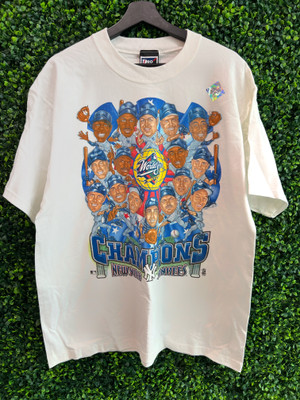 DEADSTOCK VINTAGE NY YANKEES 1998 WORLD SERIES CARICATURE TEE