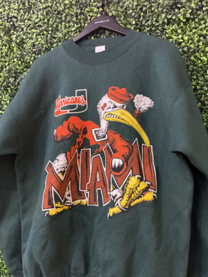 VINTAGE MIAMI HURRICANES BAY CLUB CREWNECK
