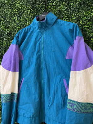 VINTAGE NIKE AQUA/PURPLE/WHITE WINDBREAKER