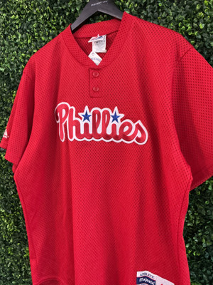 DEADSTOCK VINTAGE PHILADELPHIA PHILLIES MAJESTIC BATTING PRACTICE JERSEY