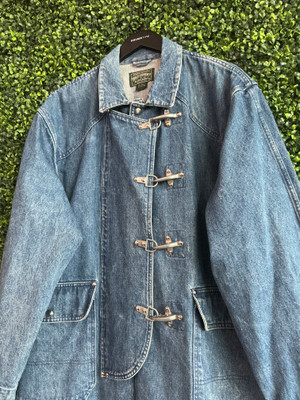 VINTAGE POLO COUNTRY DENIM FIREMAN TOGGLE JACKET